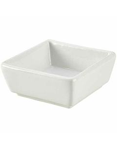 Genware Porcelain Square Dish 8.5 x 3.5cm/3.25 x 1.4"