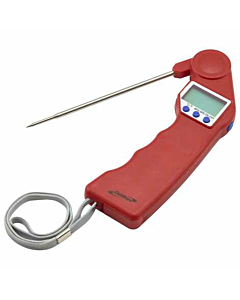 Genware Red Folding Probe Pocket Thermometer