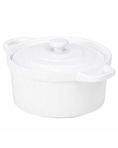 Genware Porcelain Covered Mini Casserole 12cm/4.75"