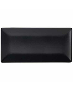 Luna Stoneware Black Rectangular Plate 25 x 15cm/10 x 6"