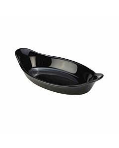 GenWare Stoneware Black Oval Eared Dish 22cm/8.5"