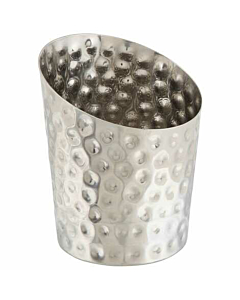 Hammered Stainless Steel Angled Cone 9.5 x 11.6cm (Dia x H)