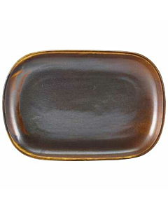 Terra Porcelain Rustic Copper Rectangular Plate 24 x 16.5cm