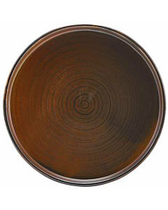 Terra Porcelain Rustic Copper Low Presentation Plate 18cm