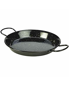 Black Enamel Paella Pan 26cm