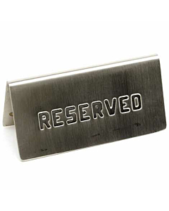 GenWare Stainless Steel Reserved Table Sign