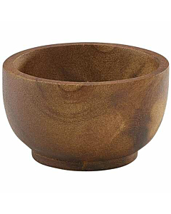 Acacia Wood Dip Pot 6cl/2oz