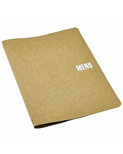 Washable Paper A4 Menu Holder Brown