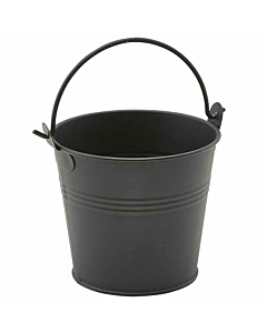 Galvanised Steel Serving Bucket 10cm Dia Matt Black