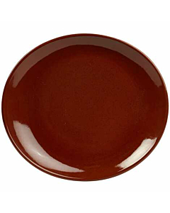 Terra Stoneware Rustic Red Oval Plate 25x22cm