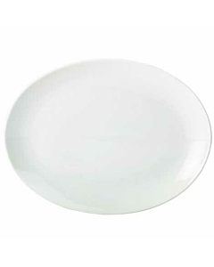 Genware Porcelain Oval Plate 25.4cm/10"