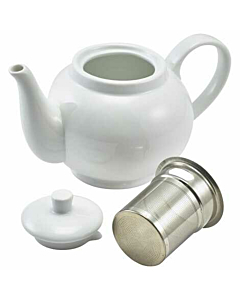 Genware Porcelain Teapot with Infuser 45cl/15.75oz