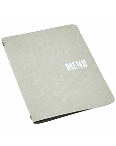 Washable Paper A5 Menu Holder Grey