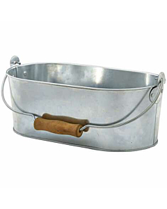 Galvanised Steel Oval Table Caddy 28x15.5x10cm