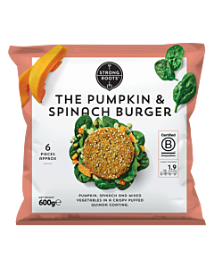 Strong Roots Frozen Pumpkin & Spinach Burger