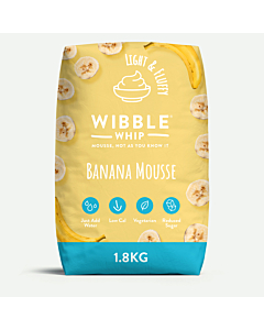 Wibble Foods Banana Flavour Mousse Reduced Sugar Mix