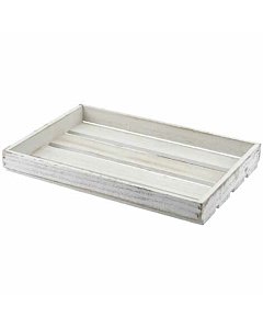 Wooden Crate White Wash Finish 35 x 23 x 4cm