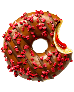 Donut Worry Be Happy Frozen Raspberry Bliss Donut