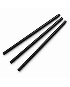 Zeus Packaging Black Compostable Cocktail Paper Straws 140mm