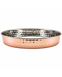 GenWare Hammered Copper Plated Presentation Plate 20cm