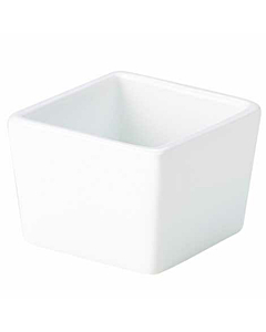 Genware Porcelain Square Dish 6.4 x 4.8cm/2.5 x 2"