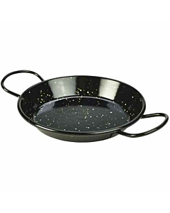 Black Enamel Miniature Paella Pan 15cm