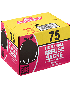 Le Cube Tie Handle Refuse Sacks In Dispenser Box