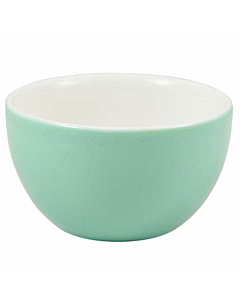 Genware Porcelain Green Sugar Bowl 17.5cl/6oz