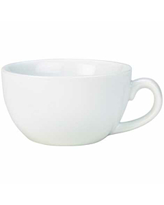 Genware Porcelain Bowl Shaped Cup 25cl/8.75oz