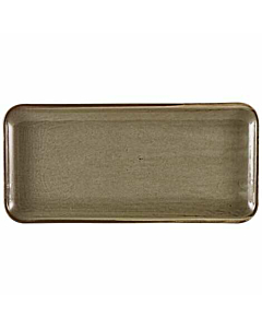 Terra Porcelain Grey Narrow Rectangular Platter 36 x 16.5cm