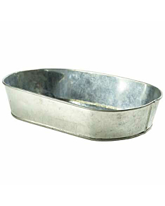 Galvanised Steel Serving Platter 24X15cm