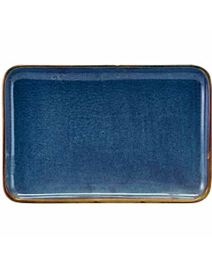 Terra Porcelain Aqua Blue Rectangular Platter 30 x 20cm