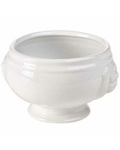 Genware Porcelain Lion Head Soup Bowl 40cl/14oz