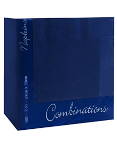 Combinations 2 Ply Navy Blue Napkins 33cm