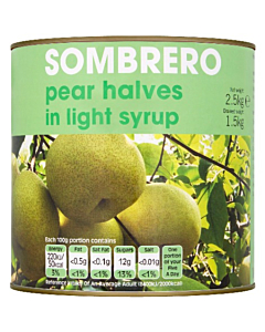 Sombrero Pear Halves in Light Syrup