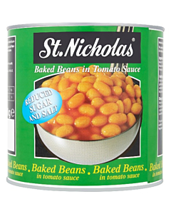 St Nicholas Reduced Salt & Sugar Baked Beans in Tomato Sauce