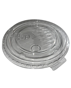 Zeus Packaging Clear Flat Smoothie Cup Lids with Hole