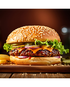 Caterfood Select Frozen 97% Seasoned Beef Burgers 4oz