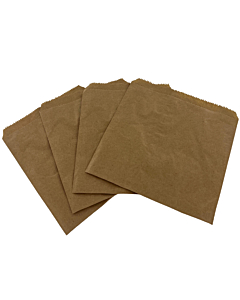 Zeus Packaging Flat Brown Kraft Paper Bags