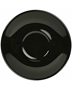 Genware Porcelain Black Saucer 16cm/6.25"