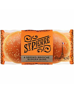 St Pierre Seeded Brioche Burger Buns