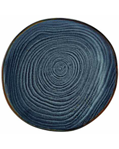 Terra Porcelain Aqua Blue Organic Plate 28.5cm