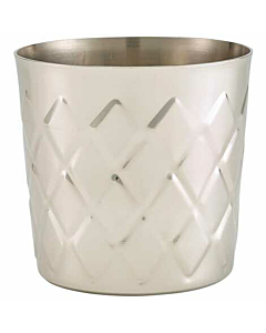 Diamond Pattern Stainless Steel Serving Cup 8.5 x 8.5cm