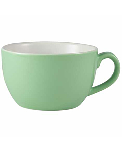 Genware Porcelain Green Bowl Shaped Cup 17.5cl/6oz