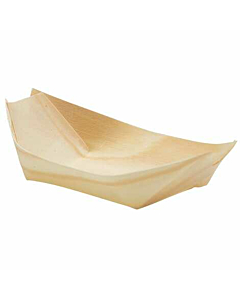 GenWare Disposable Wooden Serving Boats 9cm (100pcs)
