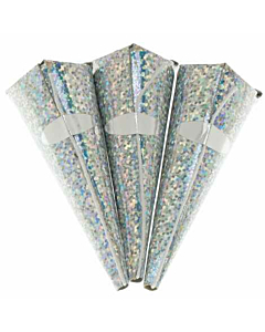 Swantex Silver Holographic Cone Party Poppers