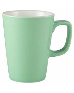 Genware Porcelain Green Latte Mug 34cl/12oz