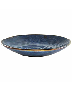 Terra Porcelain Aqua Blue Organic Coupe Bowl 26.5cm