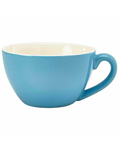 Genware Porcelain Blue Bowl Shaped Cup 34cl/12oz