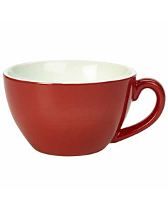 Genware Porcelain Red Bowl Shaped Cup 34cl/12oz